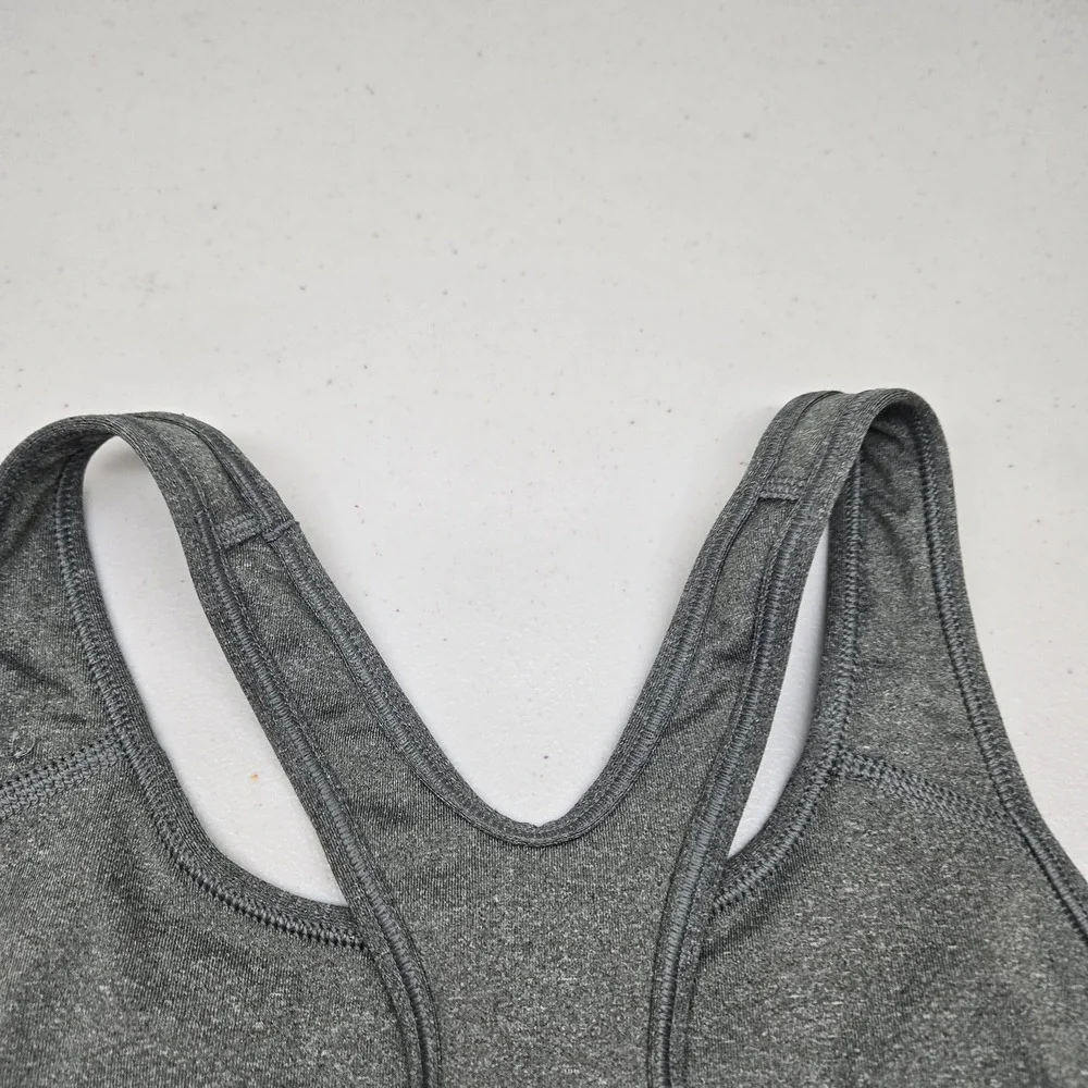 Nike Women Sports Bra‎ M Gray DRI FIT Wireless Jersey Racerback